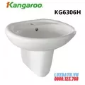 Chậu Lavabo Treo Tường Chân Lửng Kangaroo KG6306H