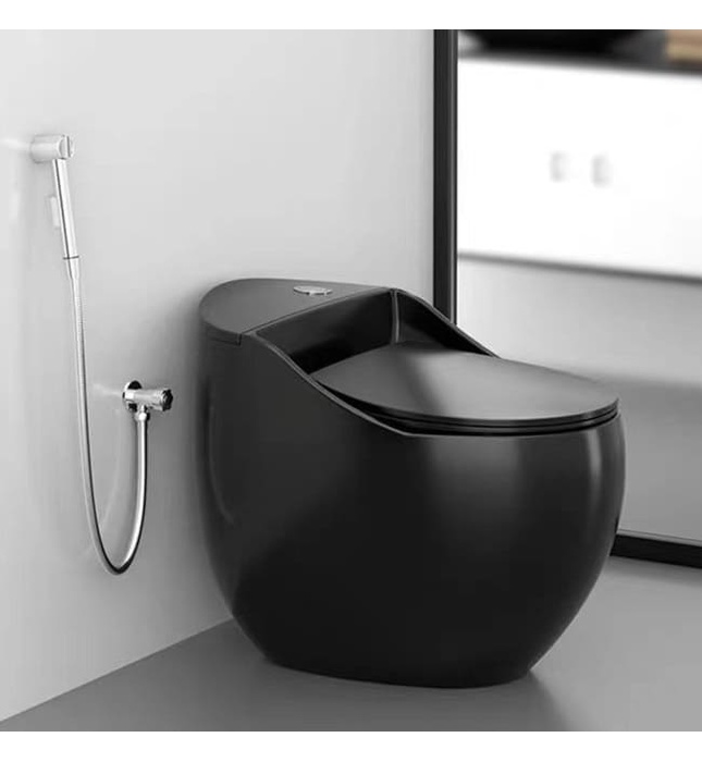 Bàn cầu 1 khối màu đen Miken MKB-2141B