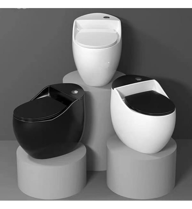 Bàn cầu 1 khối màu đen Miken MKB-2141B