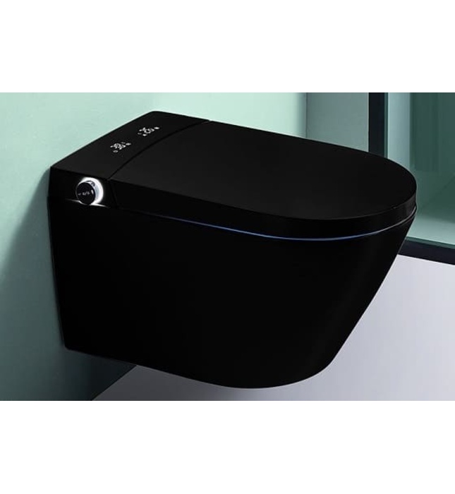 Bàn cầu treo tường nắp điện tử Miken MK-2034-BB