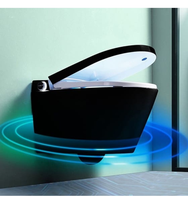 Bàn cầu treo tường nắp điện tử Miken MK-2034-BB