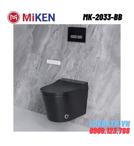 Bàn cầu treo tường nắp điện tử Miken MK-2033-BB