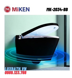 Bàn cầu treo tường nắp điện tử Miken MK-2034-BB