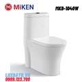 Bàn cầu 1 khối nắp êm thoát ngang Miken MKB-1040W