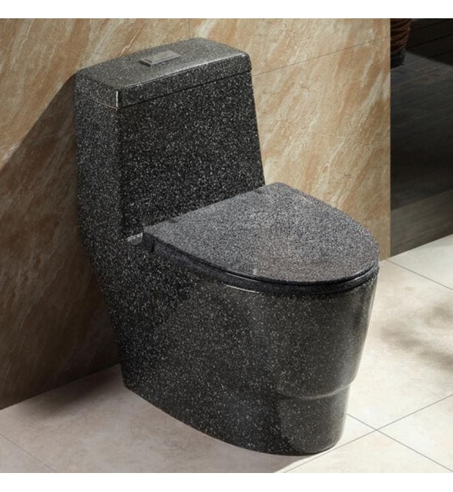 Bàn cầu 1 khối màu đen Miken MKB-2038 