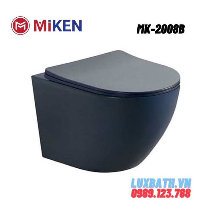 Bàn cầu treo tường màu đen Miken MK-2008B 