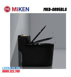 Bàn cầu 1 khối màu đen Miken MKB-0895BLG