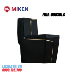 Bàn cầu 1 khối màu đen Miken MKB-0903BLG