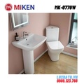 Bàn cầu 2 khối góc thoát ngang Miken MK-0770W