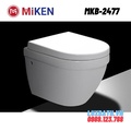 Bàn cầu treo tường két nước âm tường Miken MKB-2477 