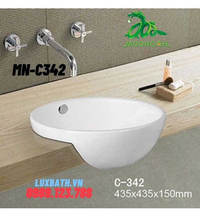 Chậu rửa Lavabo bán âm Moonoah MN-C342