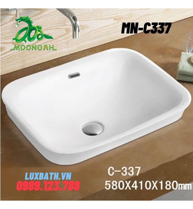 Chậu rửa Lavabo dương vành Moonoah MN-C337