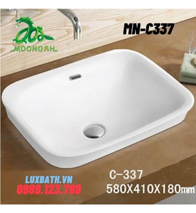 Chậu rửa Lavabo dương vành Moonoah MN-C337