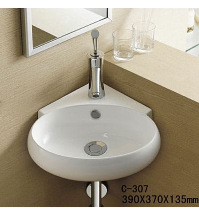 Chậu rửa Lavabo treo tường góc Moonoah MN-C307