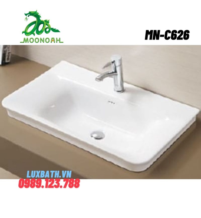 Chậu rửa Lavabo dương vành Moonoah MN-C626