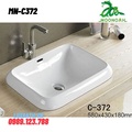Chậu rửa Lavabo dương vành Moonoah MN-C372