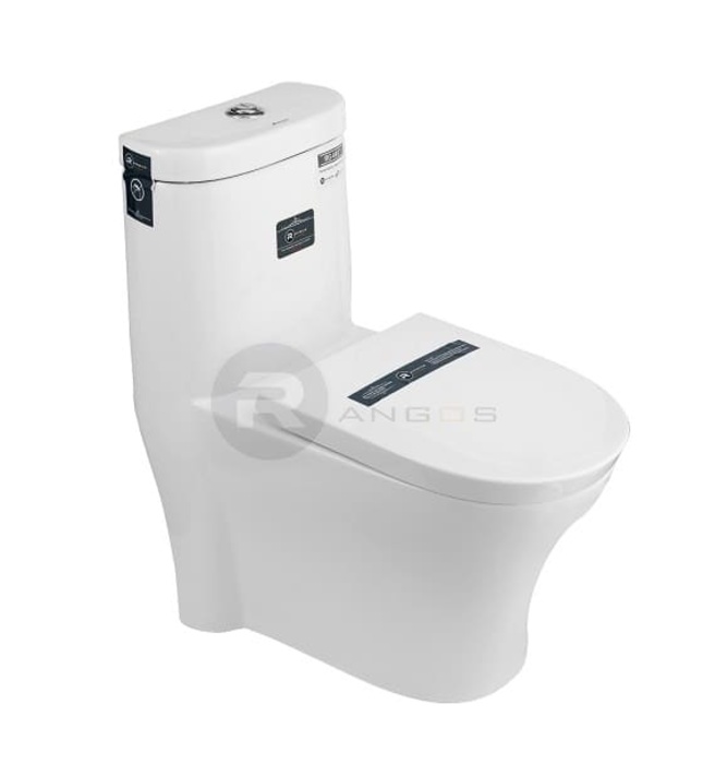 Bàn cầu 1 khối nắp rơi êm Rangos RG-8037