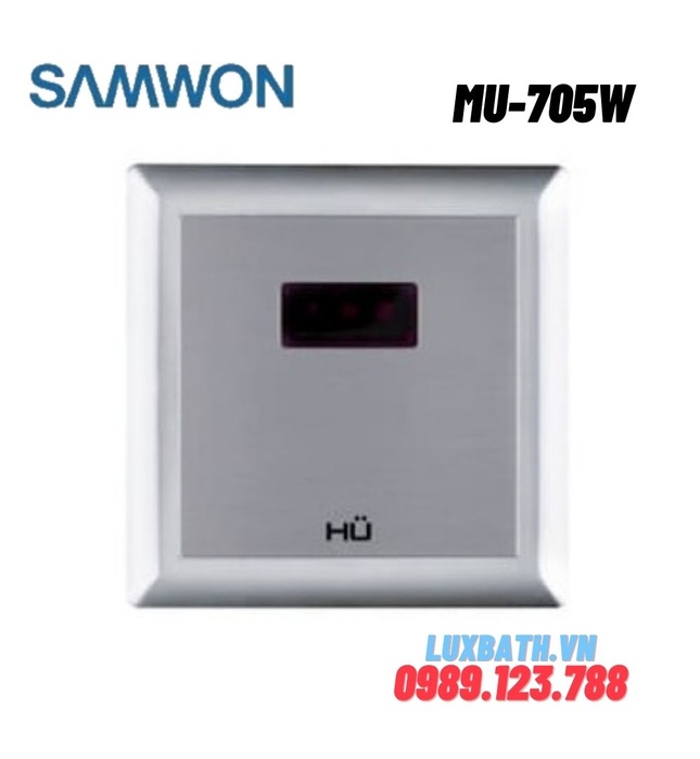 Van xả tiểu nam cảm ứng âm tường dùng pin Samwon MU-705W