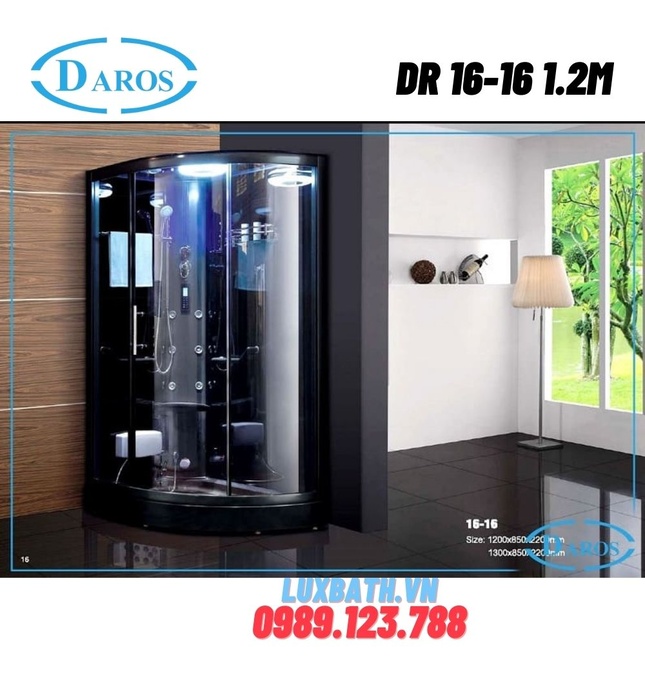 Phòng xông hơi ướt Daros DR 16-16 1.2m 