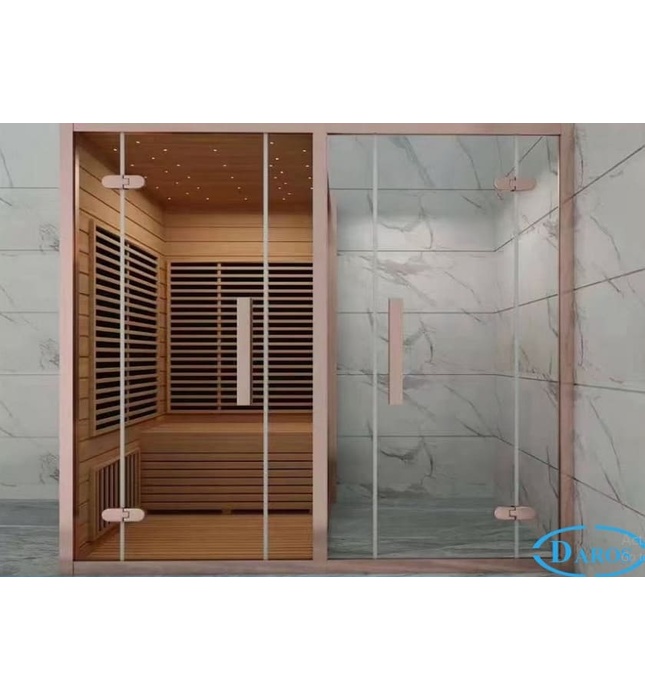Phòng xông hơi khô kết hợp vách kính tắm Daros DR-9009
