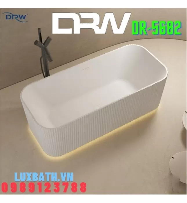Bồn Tắm Solid Surface Đặt Sàn DRW DR-5682 1.7m