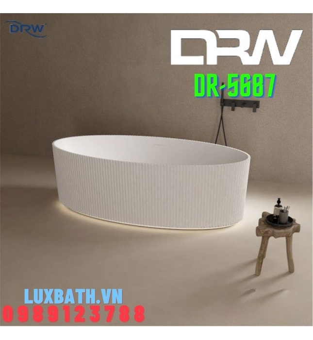 Bồn tắm lập thể đá solid surface DRW DR-5687 1800cm
