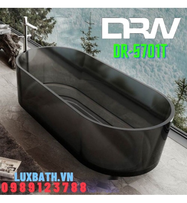 Bồn tắm lập thể đá nhân tạo đen DRW DR-5701T 1700cm