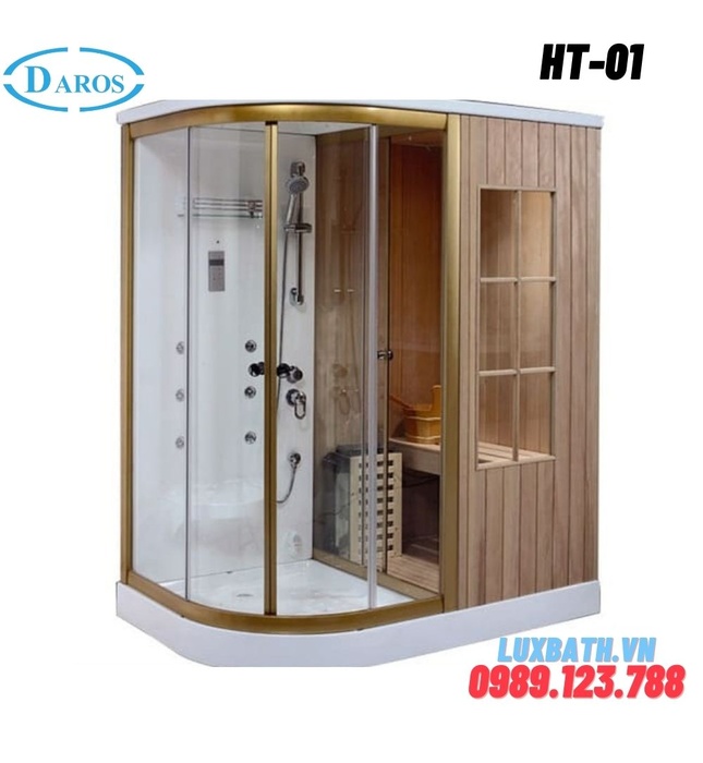 Phòng xông hơi khô kết hợp xông hơi ướt Daros HT-01 1.7m