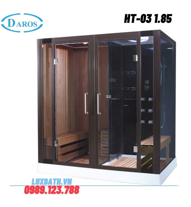 Phòng xông hơi khô kết hợp xông hơi ướt Daros HT-03 1.9m