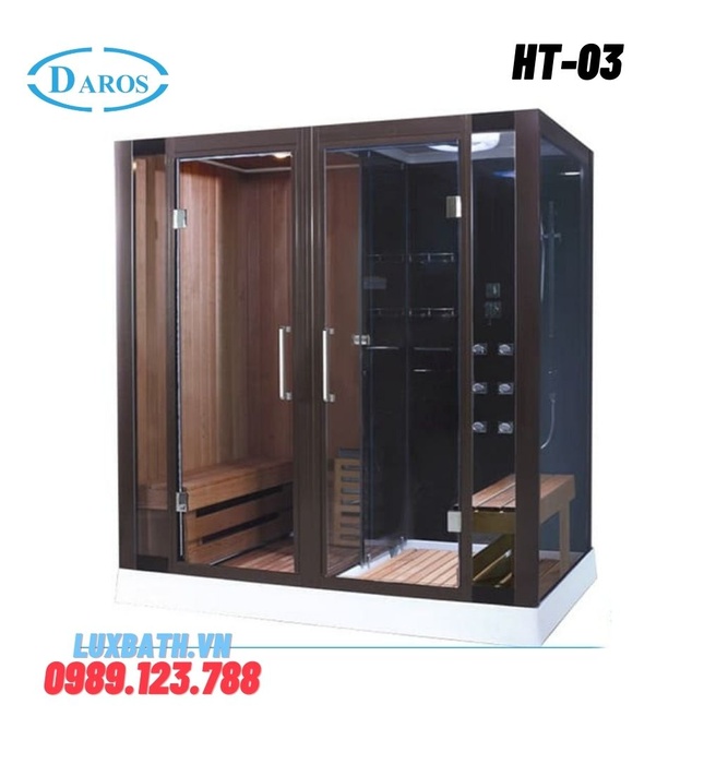 Phòng xông hơi khô kết hợp xông hơi ướt Daros HT-03 1.7m