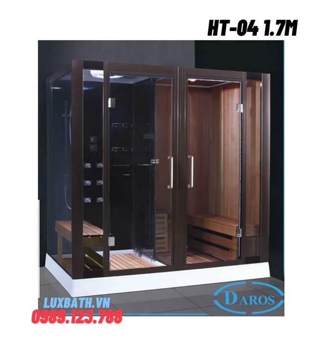 Phòng xông hơi khô kết hợp xông hơi ướt Daros HT-04 1.7m