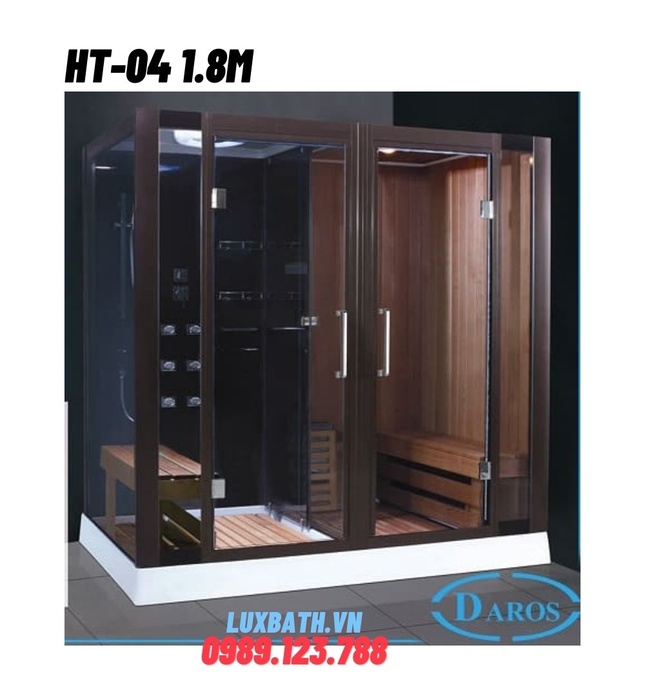 Phòng xông hơi khô kết hợp xông hơi ướt Daros HT-04 1.8m 