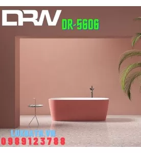 Bồn Tắm Đá Solid Surface Đặt Sàn DRW DR-5606 Màu Cam 1.7m