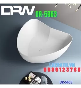 Bồn Tắm Đá Nhân Tạo Đặt Sàn DRW DR-5663 Hình Trái Tim 1.5m