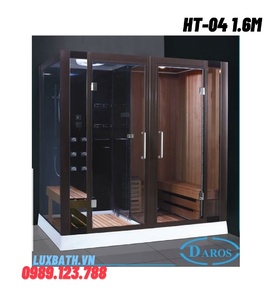 Phòng xông hơi khô kết hợp xông hơi ướt Daros HT-04 1.6m