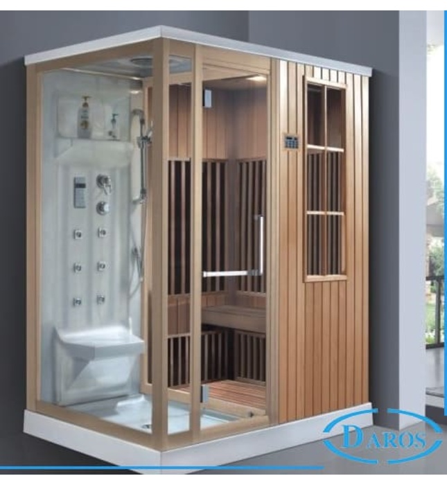Phòng xông hơi khô kết hợp xông hơi ướt Daros HT-1002 1.6m