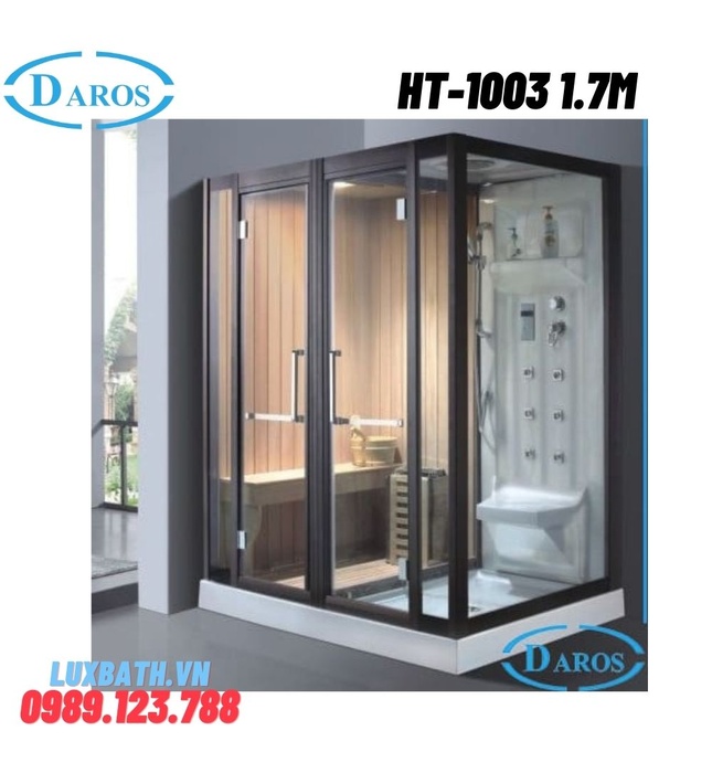 Phòng xông hơi khô kết hợp xông hơi ướt Daros HT-1003 1.7m