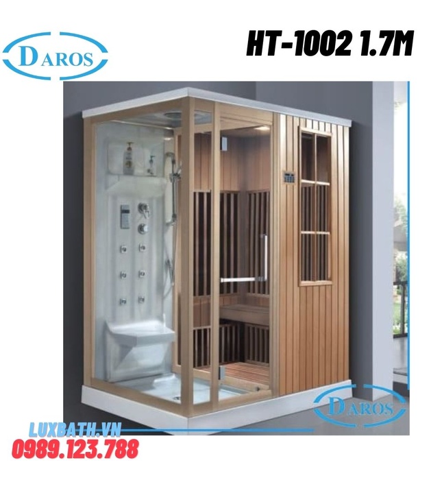 Phòng xông hơi khô kết hợp xông hơi ướt Daros HT-1002 1.7m