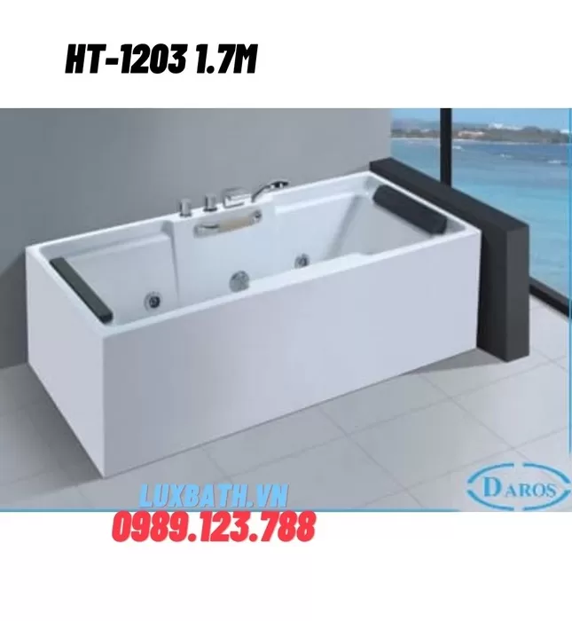 Bồn Tắm Massage Áp Tường Daros HT-1203 1.7m