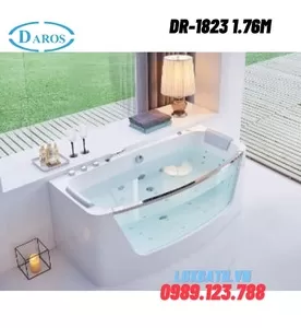 Bồn Tắm Massage Áp Tường Daros DR-1823 1.76m