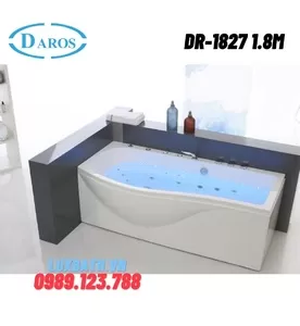 Bồn Tắm Massage Áp Tường Daros DR-1827 1.8m