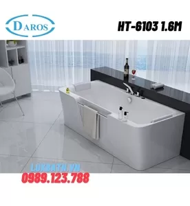 Bồn Tắm Massage Áp Tường Daros HT-6103 1.6m