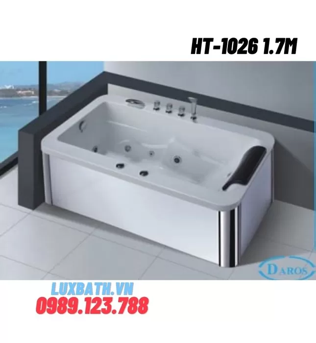 Bồn Tắm Massage Áp Tường Daros HT-1026 1.7m
