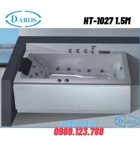 Bồn Tắm Massage Áp Tường Daros HT-1027 1.5m