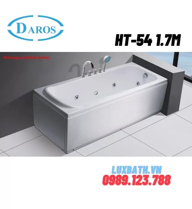 Bồn Tắm Massage Áp Tường Daros HT-54 1.7m