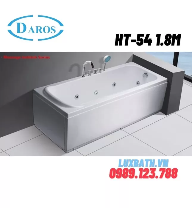 Bồn Tắm Massage Áp Tường Daros HT-54 1.8m