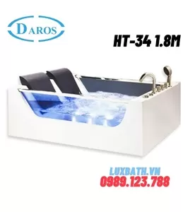 Bồn Tắm Massage Áp Tường Daros HT-34 1.8m