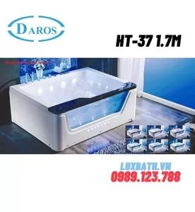 Bồn Tắm Massage Áp Tường Daros HT-37 1.7m