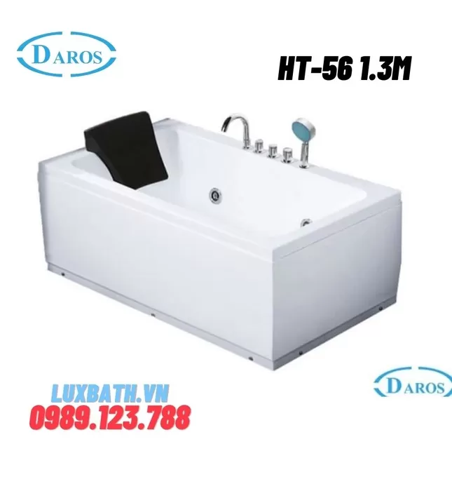 Bồn Tắm Massage Áp Tường Daros HT-56 1.3m