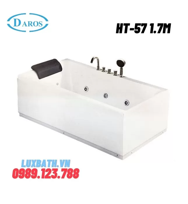 Bồn Tắm Massage Áp Tường Daros HT-57 1.7m